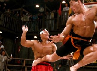 Jean-Claude Van Damme and Bolo Yeung in The Go-Go Boys