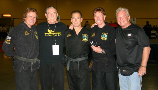 Aaron Norris, Tip Potter, Reggie Cochran, Chuck Norris and Duke Tirschel fAaron Norris, Tip Potter, Reggie Cochran, Chuck Norris and Duke Tirschel