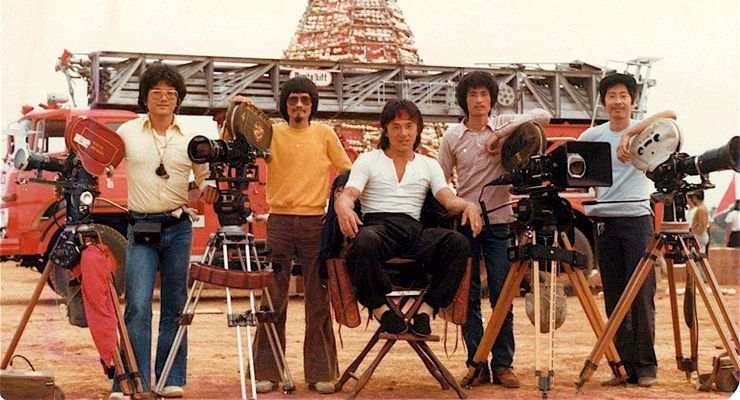 Jackie Chan on the set of Dragon Lord (1982)