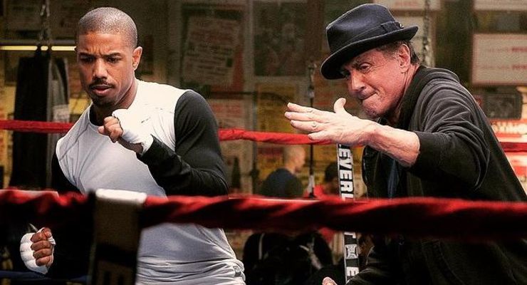 Creed (2015) Creed's Rocky and Donnie in the ring