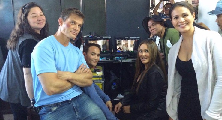 AAloha from Mark Dacascos on the set of SHOWDOWN IN MANILA!