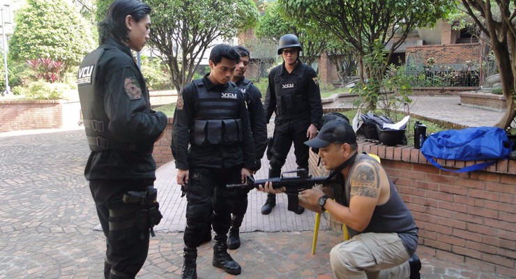 Sonny Sison working on the set as fight and stunt coordinator