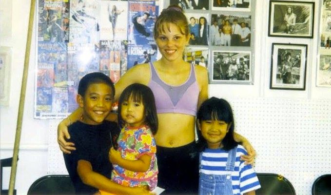 Young Hercules actor Johna Stewart and the Wong children.