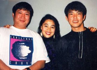 Gine Lui Sammo Hung, Gine Lui and Yuen Biao in Chinatown 1992.