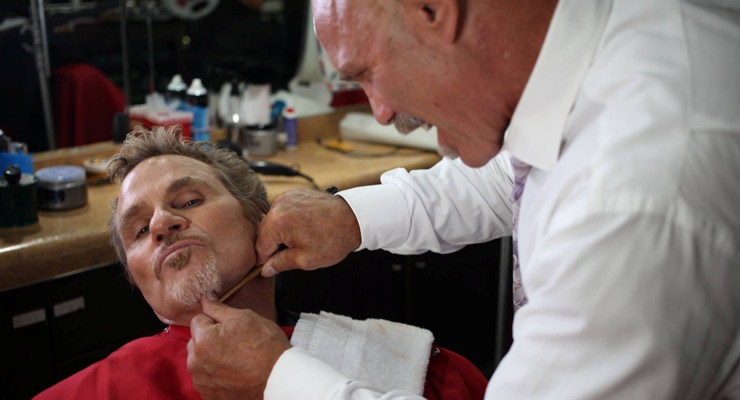 Martin Kove and Patrick Kilpatrick in The Chemist.