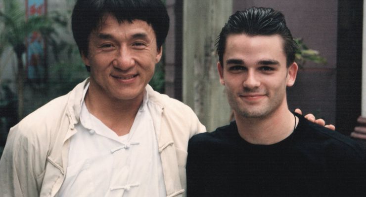 Jude Poyer on set of "Jackie Chan: My Stunts"