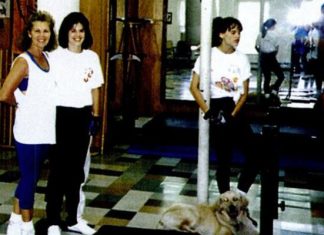 Barbara Bernhardt with Hillary Swank, and Christine Bannon Rodrigues in a rehearsal for the Next Karate Kid.