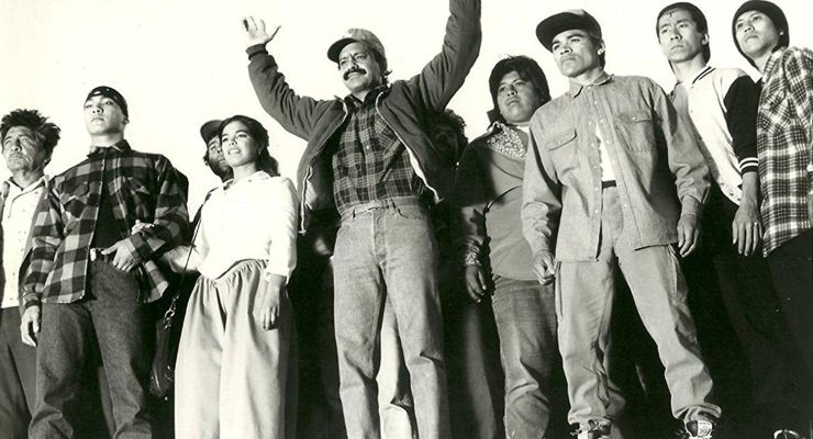 Jason Scott Lee, Cheech Marin, Ted Lin, Sal Lopez, Kamala Lopez, and Jee Teo in Born in East L.A. (1987)