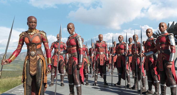 Florence Kasumba and Danai Gurira in Black Panther (2018)