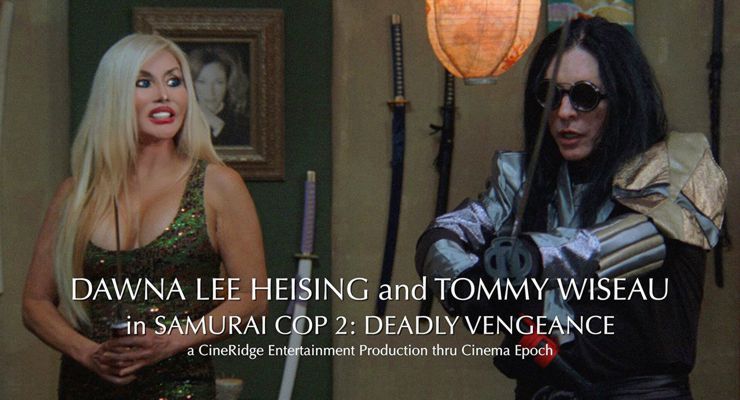 Dawna Lee Heising and Tommy Wiseau in Samurai Cop 2