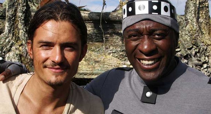 Orlando Bloom and Winston Ellis Pirates of the Caribbean