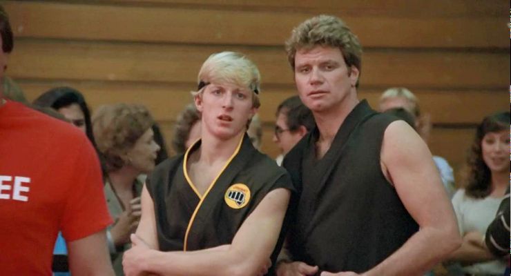 William Zabka and Martin Kove in The Karate Kid (1984)