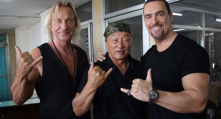 Matthias Hues, Cary-Hiroyuki Tagawa, and Alexander Nevsky in Showdown in Manila (2016)