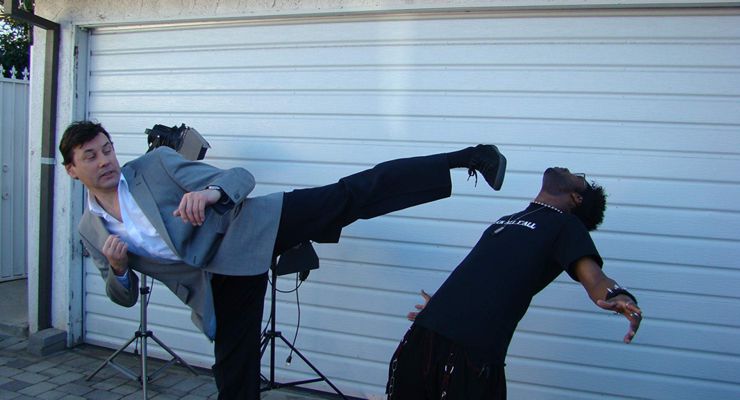 Gary Wasniewski kicking onset Kill Factor movie. Gary Wasniewski kicking onset Kill Factor movie.