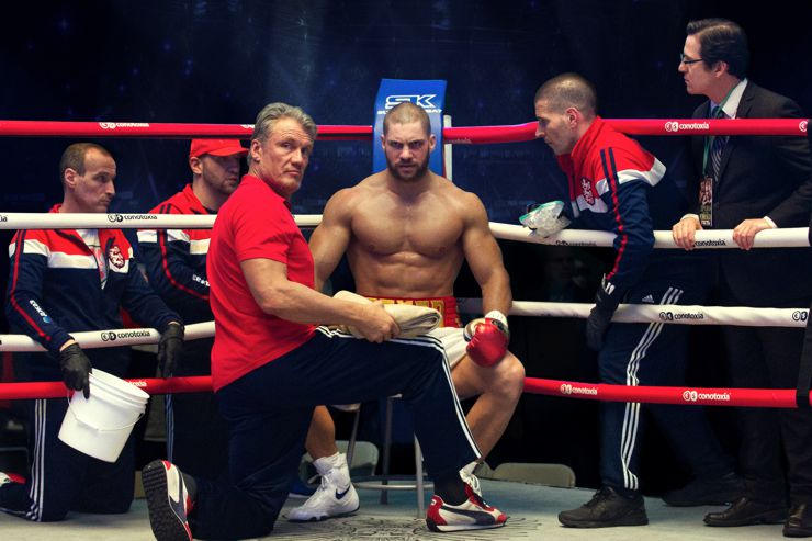 Dolph Lundgren and Florian Munteanu in Creed II (2018)
