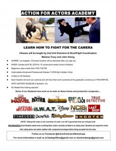 Action for Actors Academy Flyer