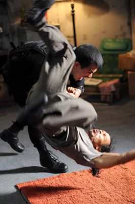 Joe Taslim and Yayan Ruhian in Serbuan maut (2011)