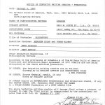 Notice of Tentative Writing Credits – Theatrical
