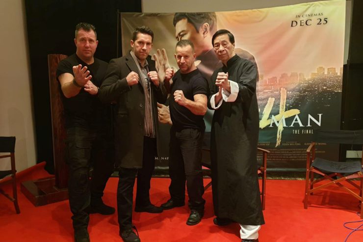 Mark Strange, Scott Adkins,?, GM Kwok at Ip Man 4 : The Finale Screening