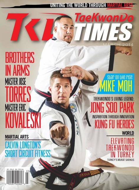 Eric Kovaleski on the cover of TaeKwonDo Times